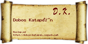Dobos Katapán névjegykártya